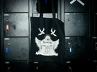Burgerweeshuis Tote Poort zwarte tote, witte print